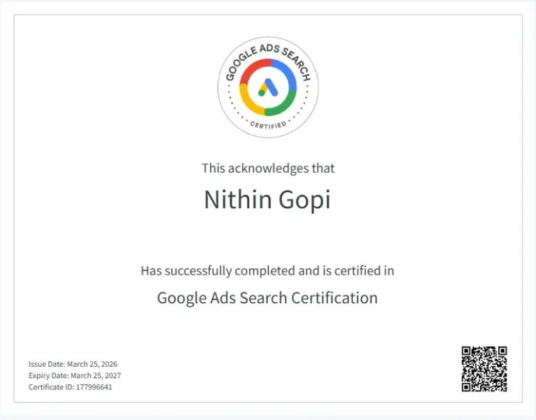 Google Ads Search certification