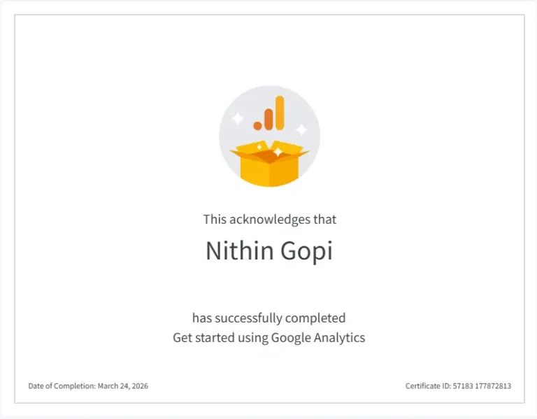 Google analytics certification