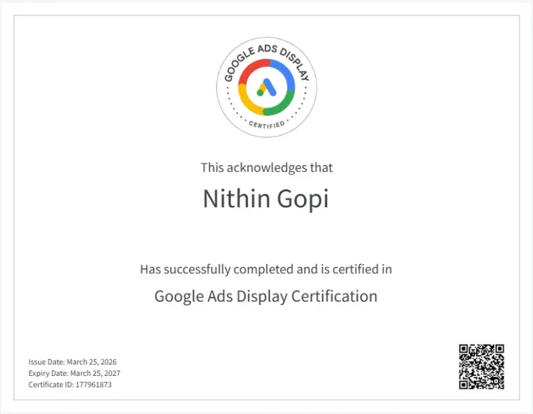 Google Ads display certification